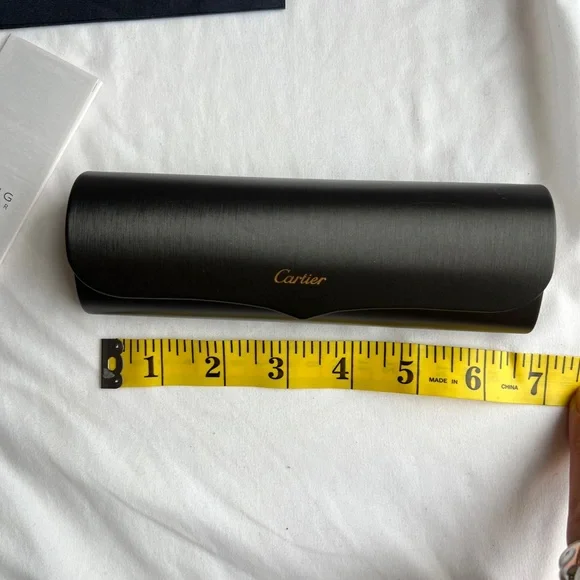 Brand New Authentic Cartier Sunglasses / Eyeglasses Hard Case Box Cloth booklet BRAND NEW! Authentic Cartier Glasses Case, Box and Cloth  main image 2
